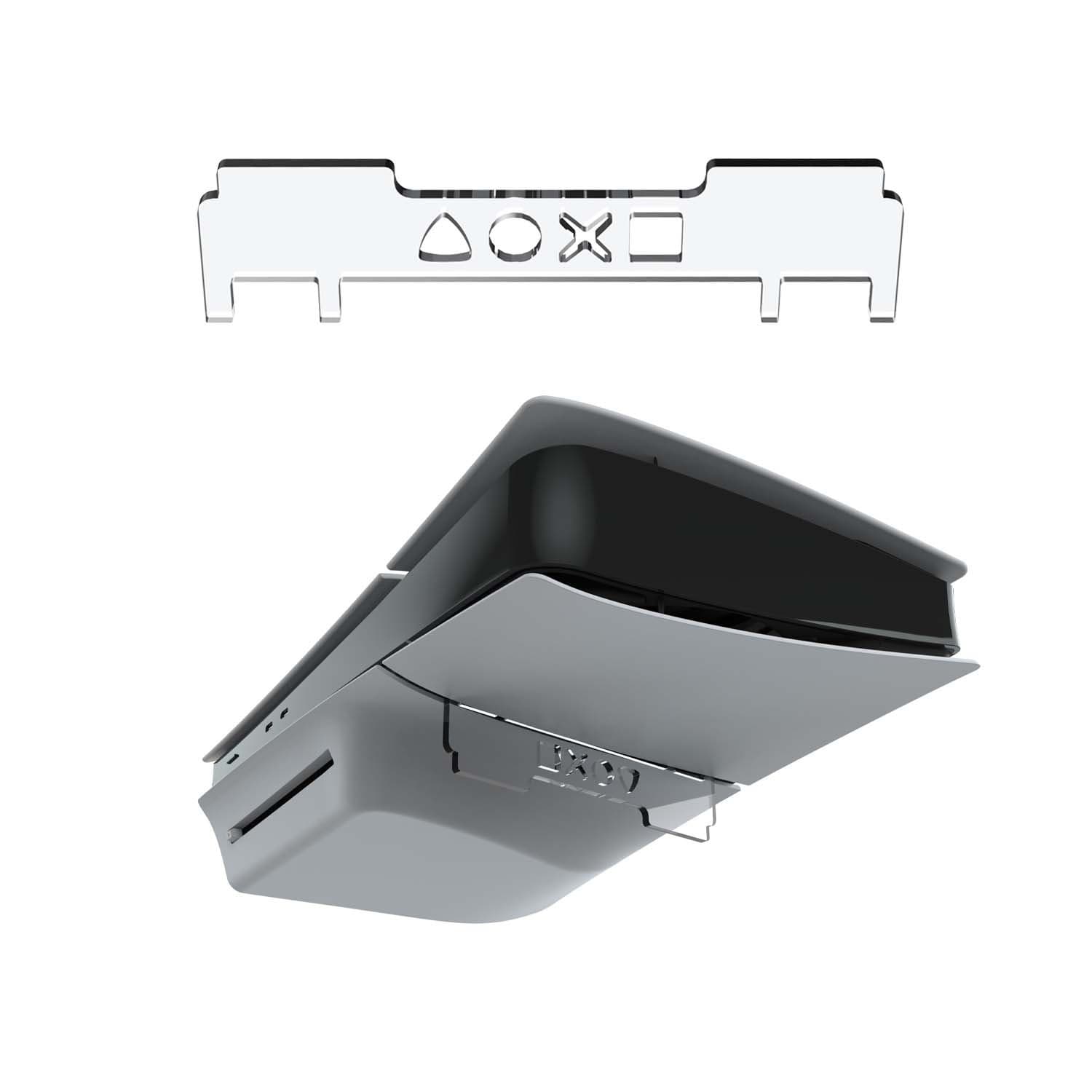 PS5 Slim Horizontal Storage Stand, Slim Game Base Transparent Acrylic Support Bracket