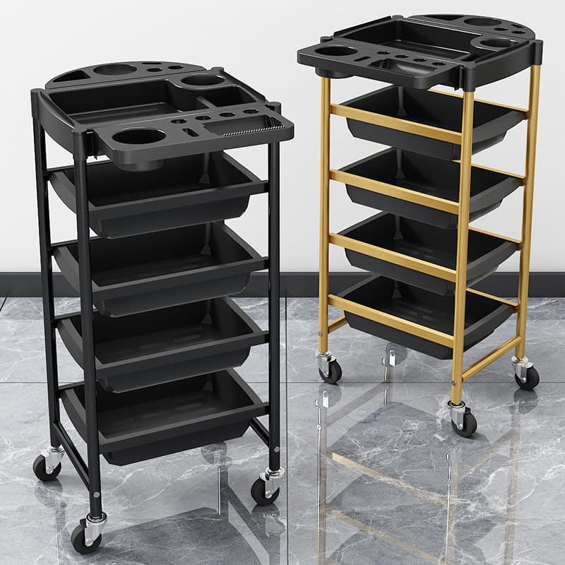 Beauty Trolley, Hairdressing Trolley, Hair Salon Tool Trolley, Five-Layer Bar Cart, Barber Shop Trolley, Hairdressing Tool Cabinet