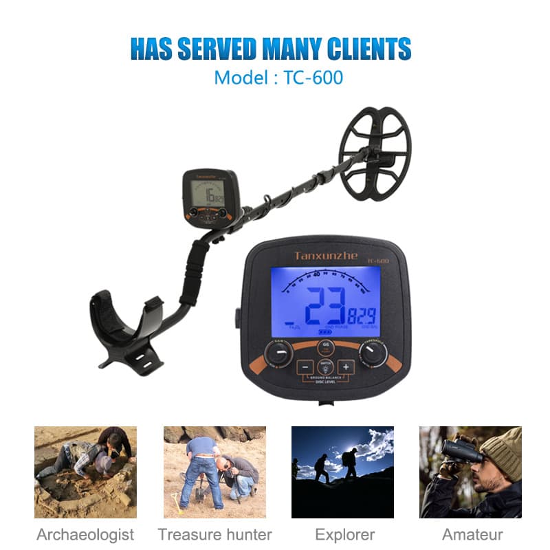 TC-600 Underground Metal Detector for Gold, Outdoor Detection, Ancient Copper Coin Detector