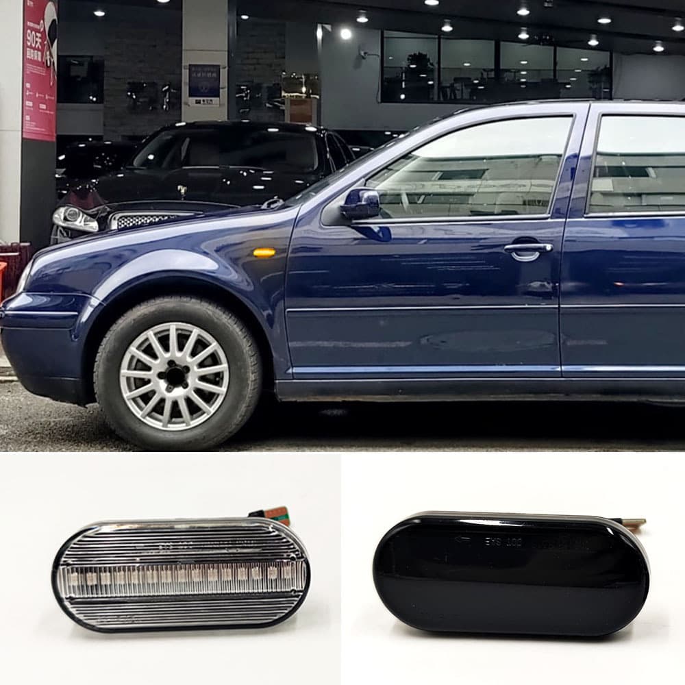 LED Sequential Side Turn Signal Light for Volkswagen New Jetta Bora Golf 4 Santana Fender Edge Light