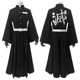 Demon Slayer Kimetsu no Yaiba Demon Slayer Corps Uniform Mist Hashira Muichiro Tokito Cosplay Costume Set Wholesale Wig In Stock