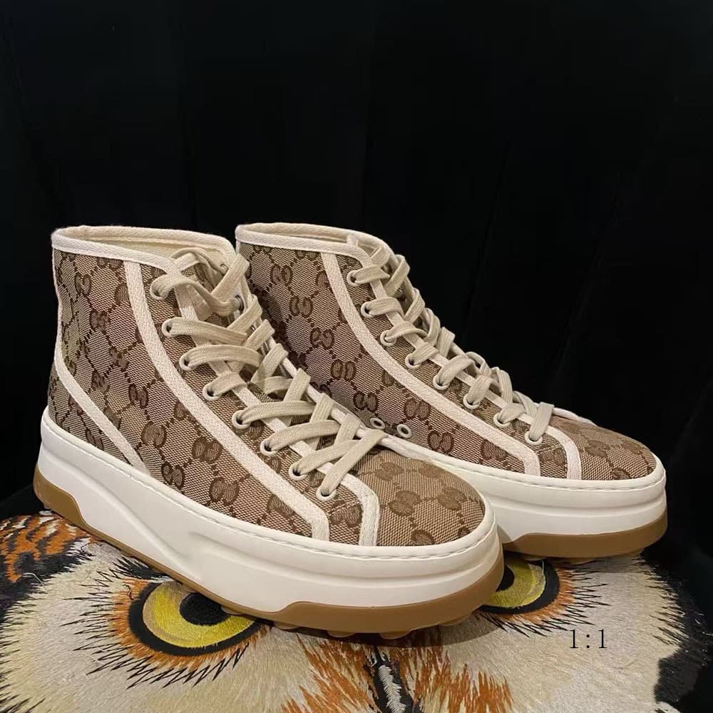 Thick Sole Retro Canvas Letter Sneakers Men 1977 High Top White Shoes Women Lace-up Biscuit Shoes Breathable Versatile Export