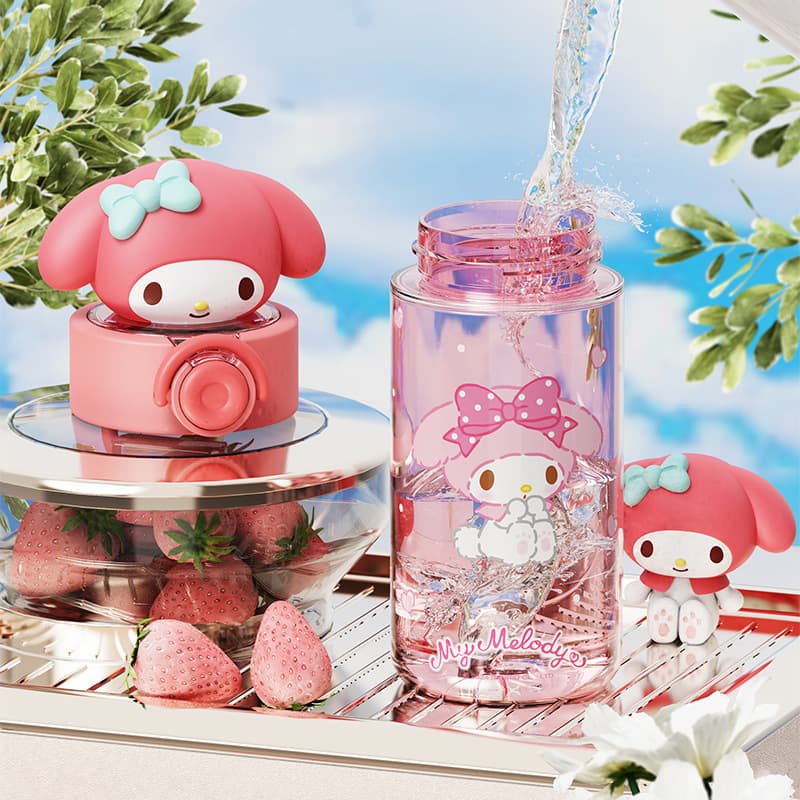 Sanrio Summer Water Bottle for Students, Back-to-School Essential Pocket Cup, Portable and Stylish