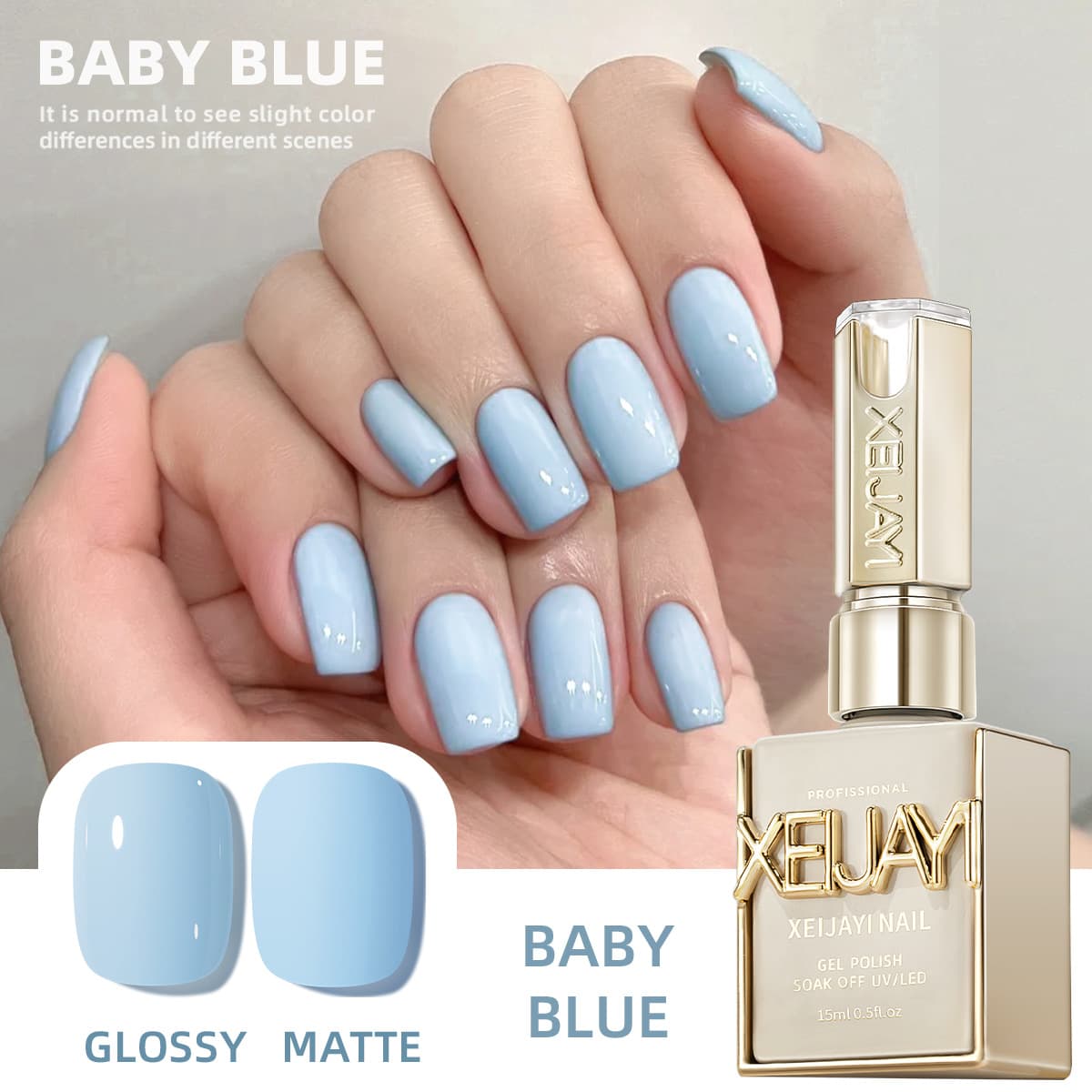 2025 New Trendy Color Macaron Baby Blue Milk Blue Nail Gel for Nail Salons 15ml Wholesale