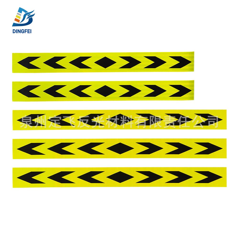 Factory Direct Fluorescent Yellow Arrow Directional Reflective Stickers