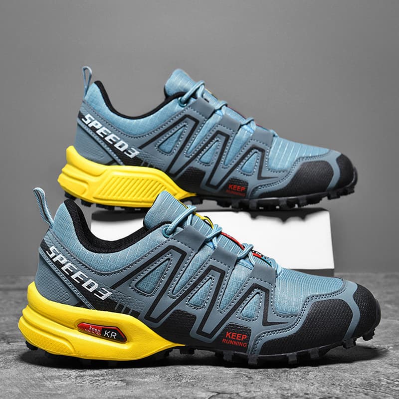Men's Autumn Sport Shoes Anti-slip Waterproof Breathable Thick Bottom Shock-absorption Lightweight Mesh Upper Outdoor Casual Shoes