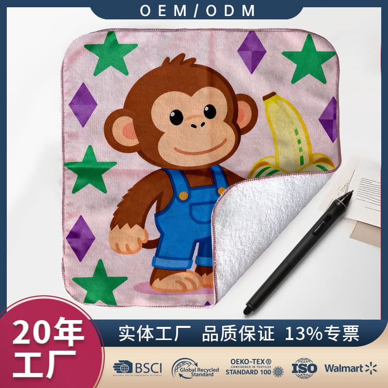 Cross-Border Factory Custom Logo Pattern All-Cotton Kitchen Towels, Hand Towels, Soft Quick-Dry