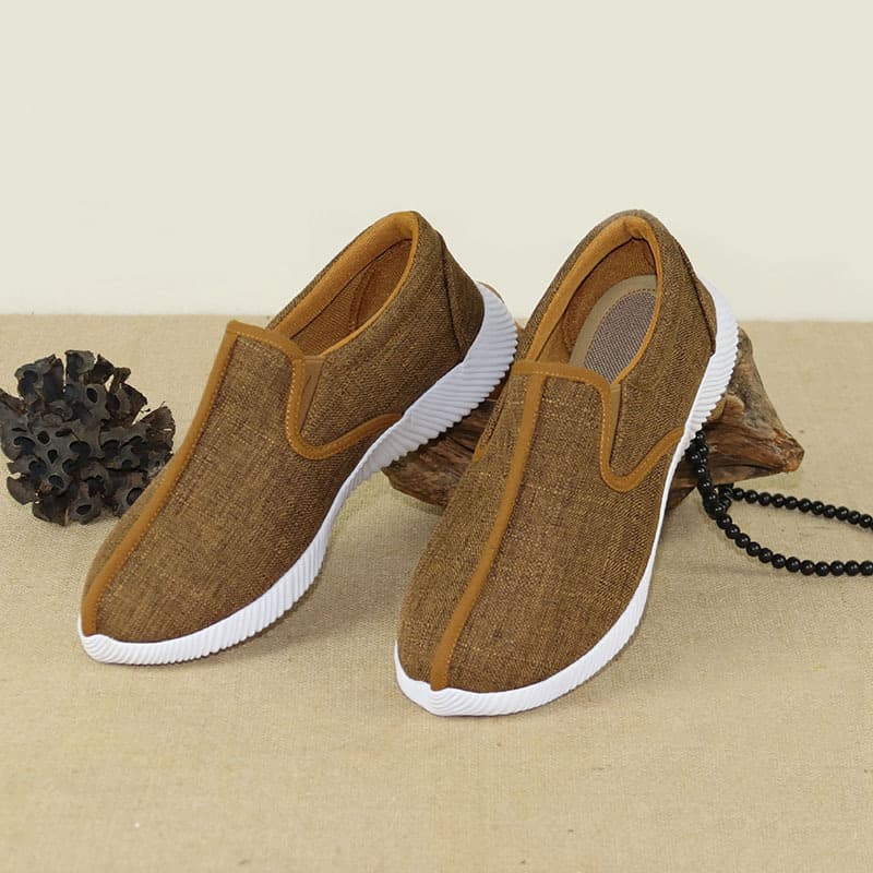 Wuyou Tree spring/autumn monastic shoes, Luohan shoes, monks' shoes, monastic shoes, old Beijing style linen-cotton cloth shoes, unisex soft-soled footwear.