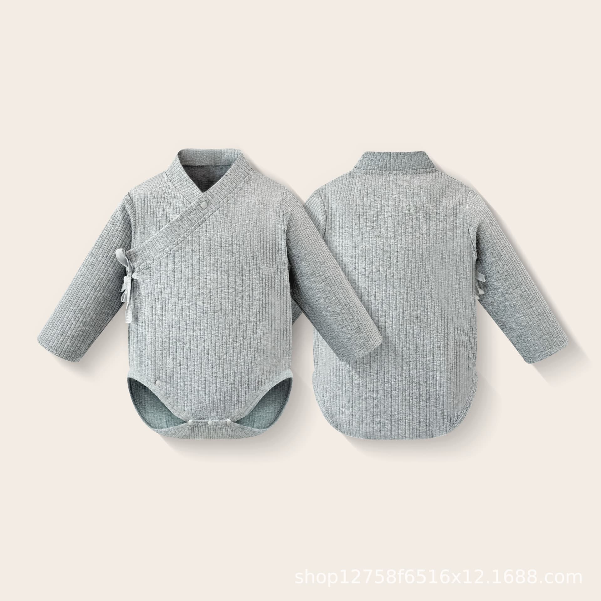 Baby Onesie Summer Solid Color Bodysuit Cute Breathable High Elastic Cotton Long Sleeve Baby Bodysuit for Kids