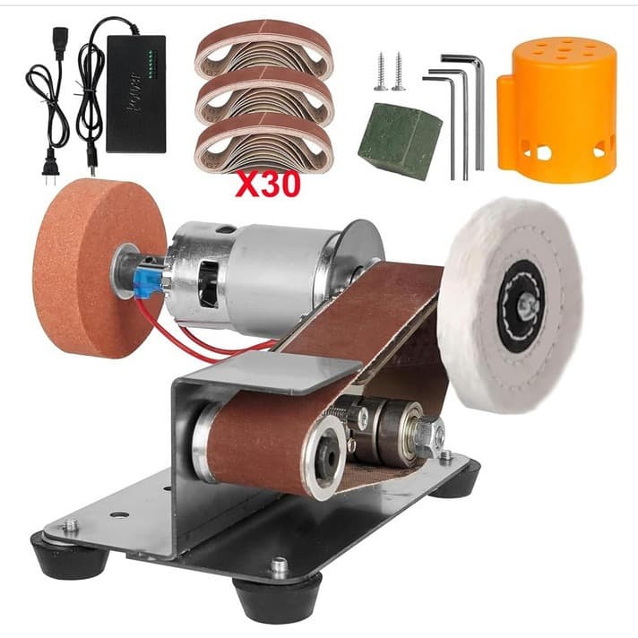 Cross-border Hot Sale 110V/220V Electric Belt Sander, Woodworking Tool Set, Belt Grinder Sharpener