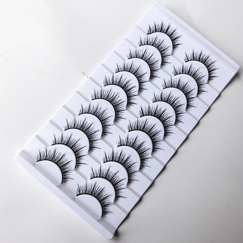 Natural Comic Barbie False Lashes Curly Thick Little Devil Lashes European and American Style Hard Band One-Piece False Lashes