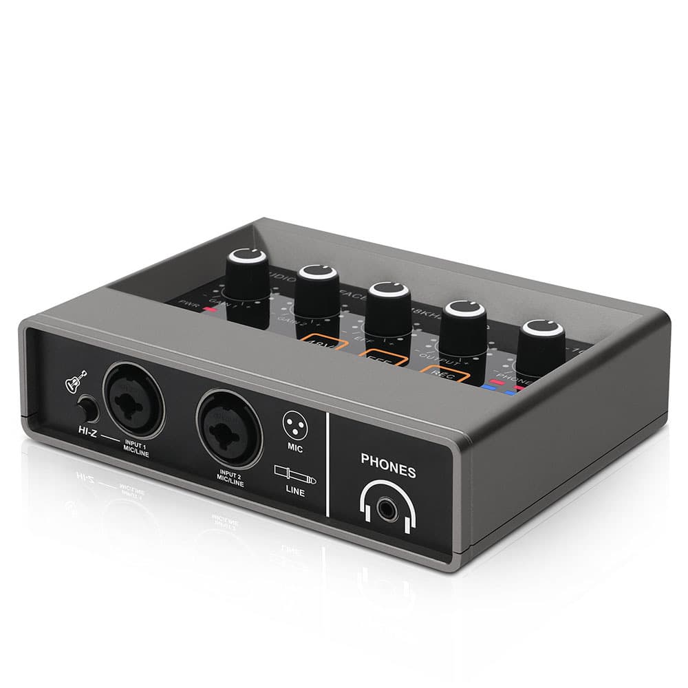 XTUGA Professional Sound Card High-Quality Recording Studio Audio Interface Small Computer Live Streaming Sound Card Mixer Q16