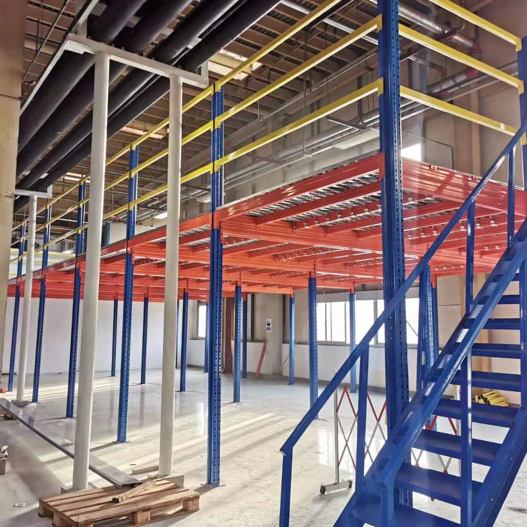Storage Shelf Logistics Workshop Heavy Attic Platform to Build Two-Story Steel Structure Assembled Heavy Shelf Storage