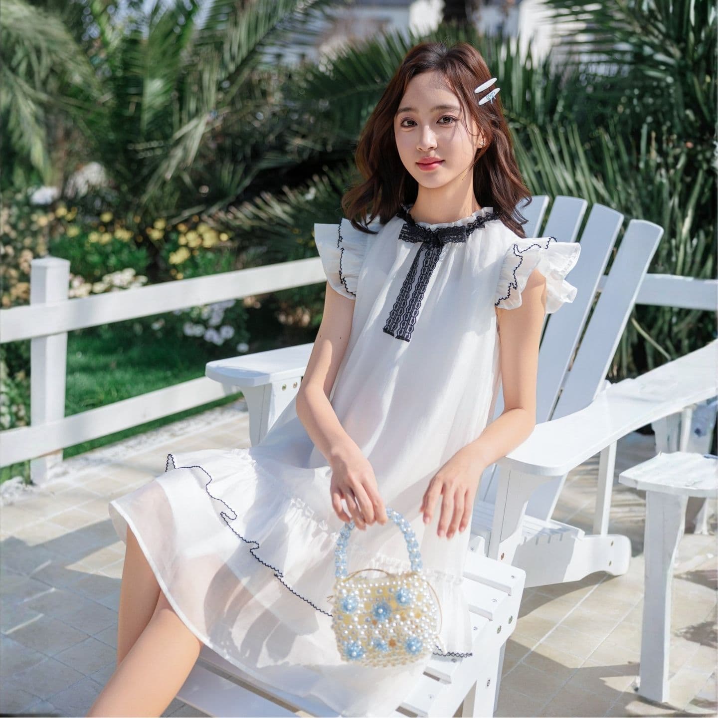Girls Summer Dress for Middle School Students, Loose Fit Princess Dress for Performance, College Style, Lyocell