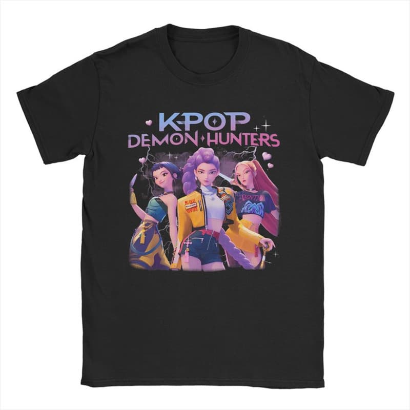 European Size Cross-Border T-Shirt 2025 Hip-Hop Cotton T-Shirt Kpop100T Hunter Devil Short Sleeve Summer