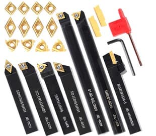 Cross-Border Stock Tool Holder Boring Bar with Wrench Lathe Turning Tool 7-Piece Set 16mm with 14 Gold Inserts