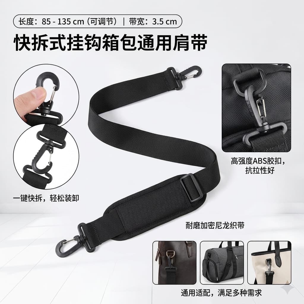 Bag shoulder strap cross-body backpack strap nylon bag strap men's bag briefcase computer bag strap accessories shoulder bag strap accessories