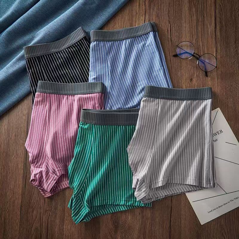 Cross-border e-commerce men's striped large-size boxer shorts, wholesale breathable hot-selling cross-border supply