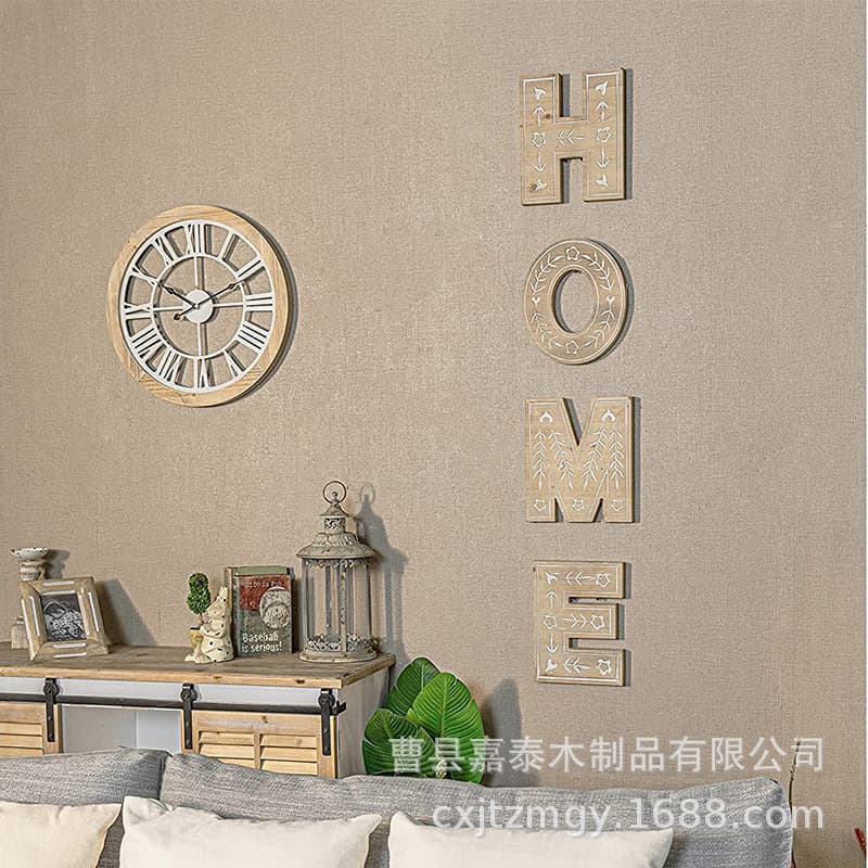 Cross-border Amazon Wooden Home Letter Ornament Creative Wooden Craft Home Decoration