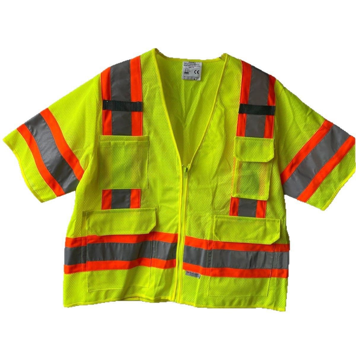 Ansi/Isea 107-2020 Class3 Mesh 6 Flap Pocket Pants Zipper Style 3m High Visibility Reflective Vest