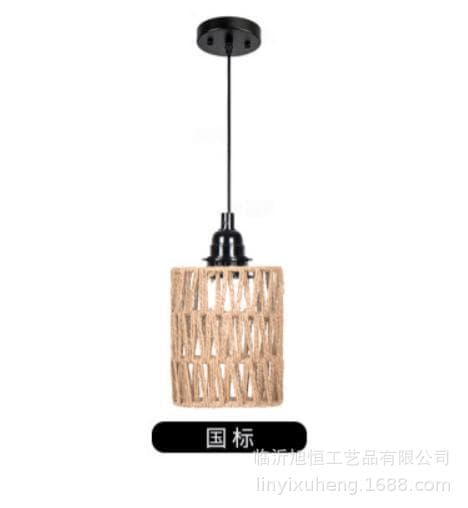 Handwoven Paper Rope Pendant Lamp Shade, New Chinese Style for Homestays, Restaurants, Hot Pot Shops, and Cafes, Creative Lighting Decoration