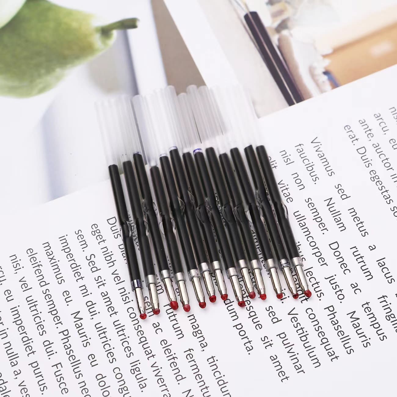 Wholesale bead pen refill blue black red plastic bead pen special replacement refill spot 0.5mm neutral refill