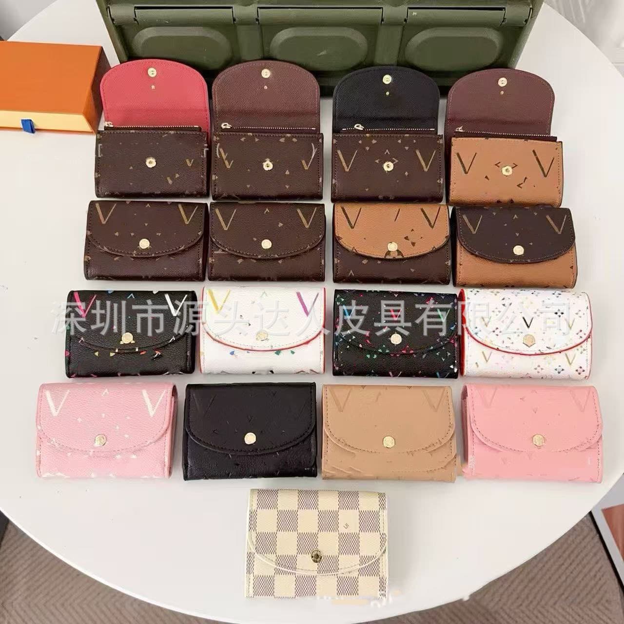Official 2026 Dadou Card Holder Coin Purse Flower Women's Coin Bag Small Wallet Multi-Slot Donkey Wallet
