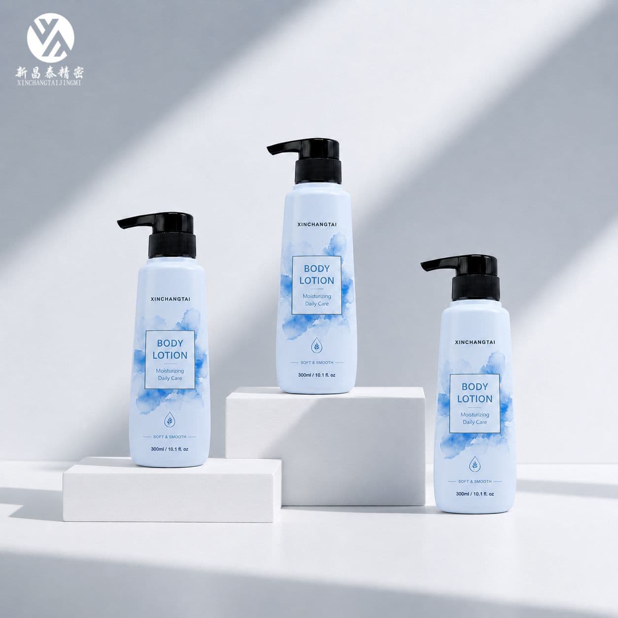 Minimalist 300ml HDPE Trapezoid Bottle Empty Container for Conditioner and Shampoo Refill, In Stock, Supports Logo Silk Printing