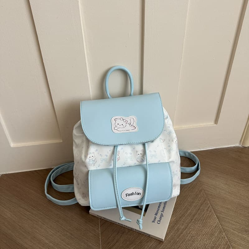 College Style Contrast Color Backpack for Women 2026 New Fashion Chain Backpack Summer Sweet Girl Style Small Schoolbag