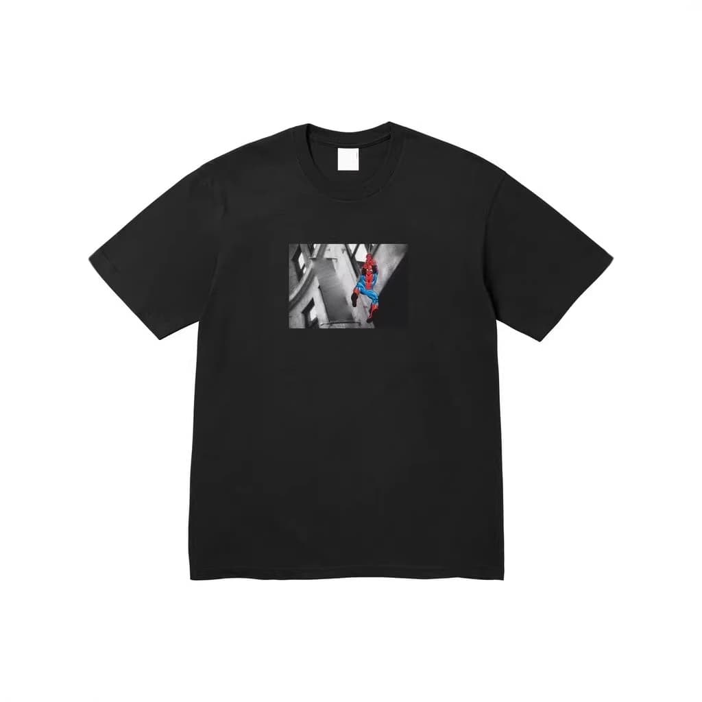 26SS Spider-Man Tee Printed T-Shirt Short Sleeve Unisex Base Layer
