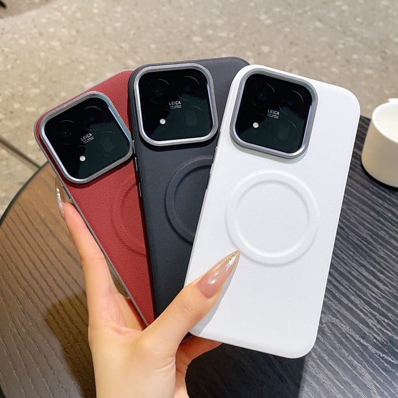 Suitable for Xiaomi 17Max mobile phone case 17pro all-inclusive anti-fall Xiaomi 15/14pro matte leather magnetic new style