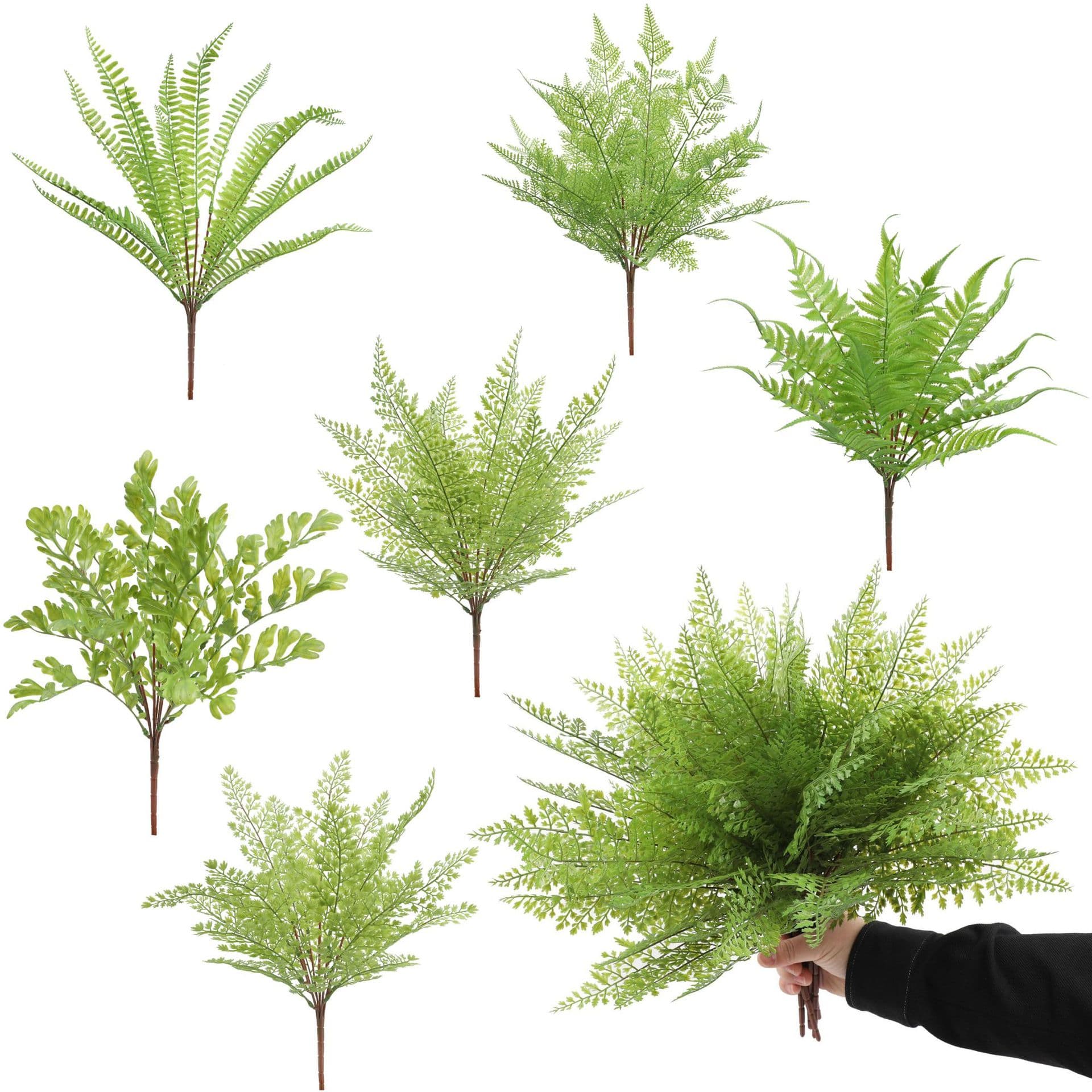 Artificial Fern Plant Bunch for Weddings, Home, Hotel, Plant Wall, Flower Arrangement, Decorative Ornaments, Wholesale