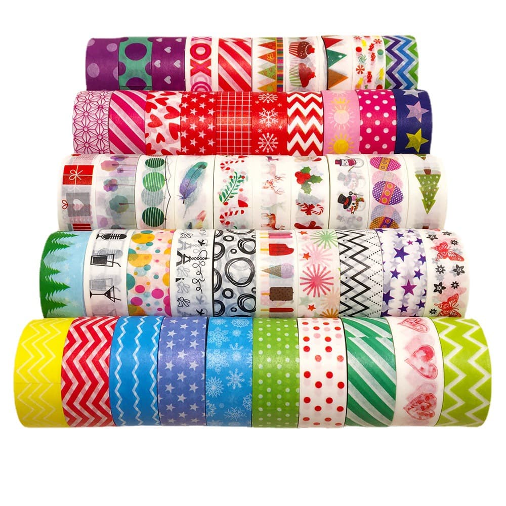 Manufacturer wholesale cross-border colored DIY Christmas holiday masking washi tape, 3 meters.