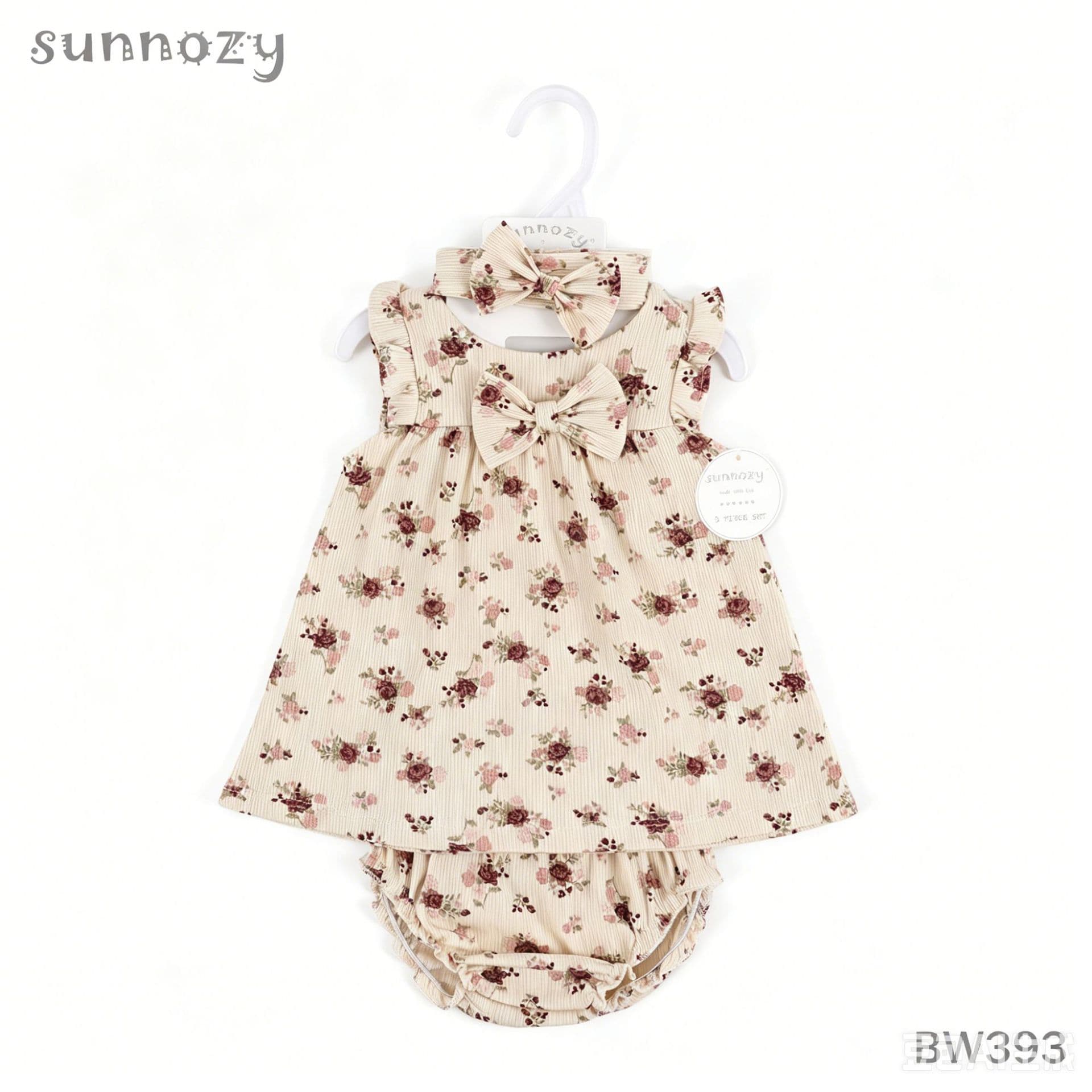 Baby Girl Cotton Dress Set Summer Short Sleeve Thin Shorts Headwear Kids Outfit