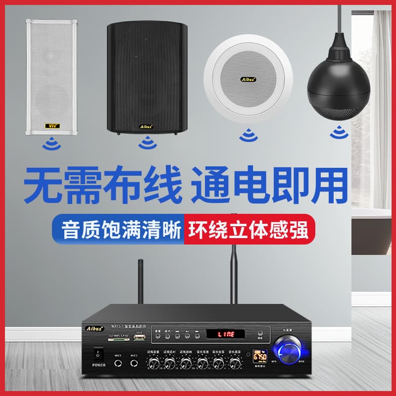 ABZ Wireless Bluetooth Ceiling Speaker, In-Ceiling Horn, Wall-Mounted Speaker, Outdoor Waterproof Sound Column, Hanging Ball, Store