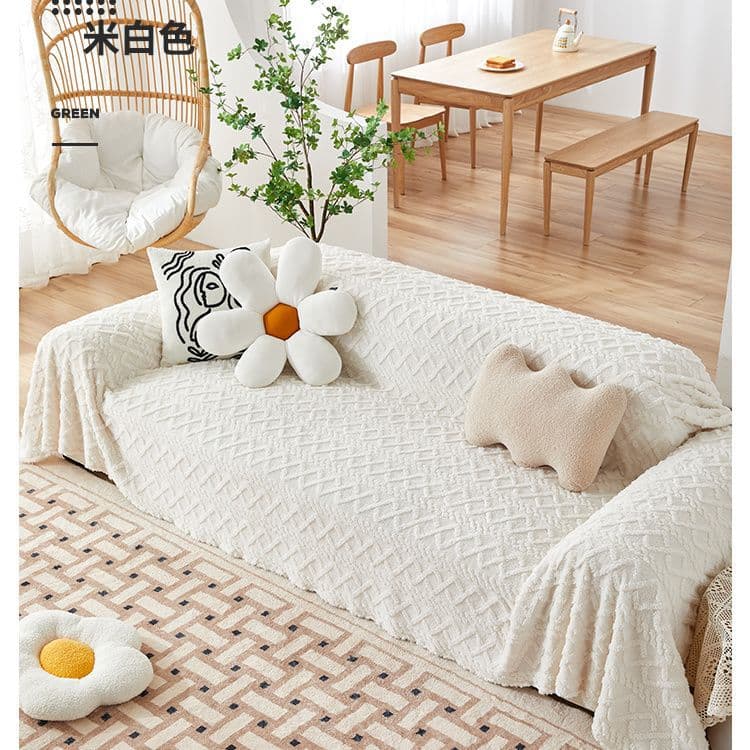 Sofa cover, full-coverage, anti-cat, non-slip, all-season, plush, thickened cover, universally applicable, hot selling.