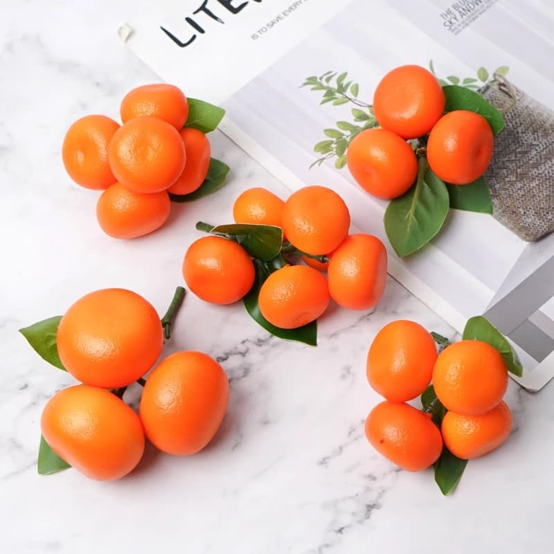 Simulated fruit fake orange with branches orange kumquat model sugar orange sugar honey mao ornaments decoration sugar orange