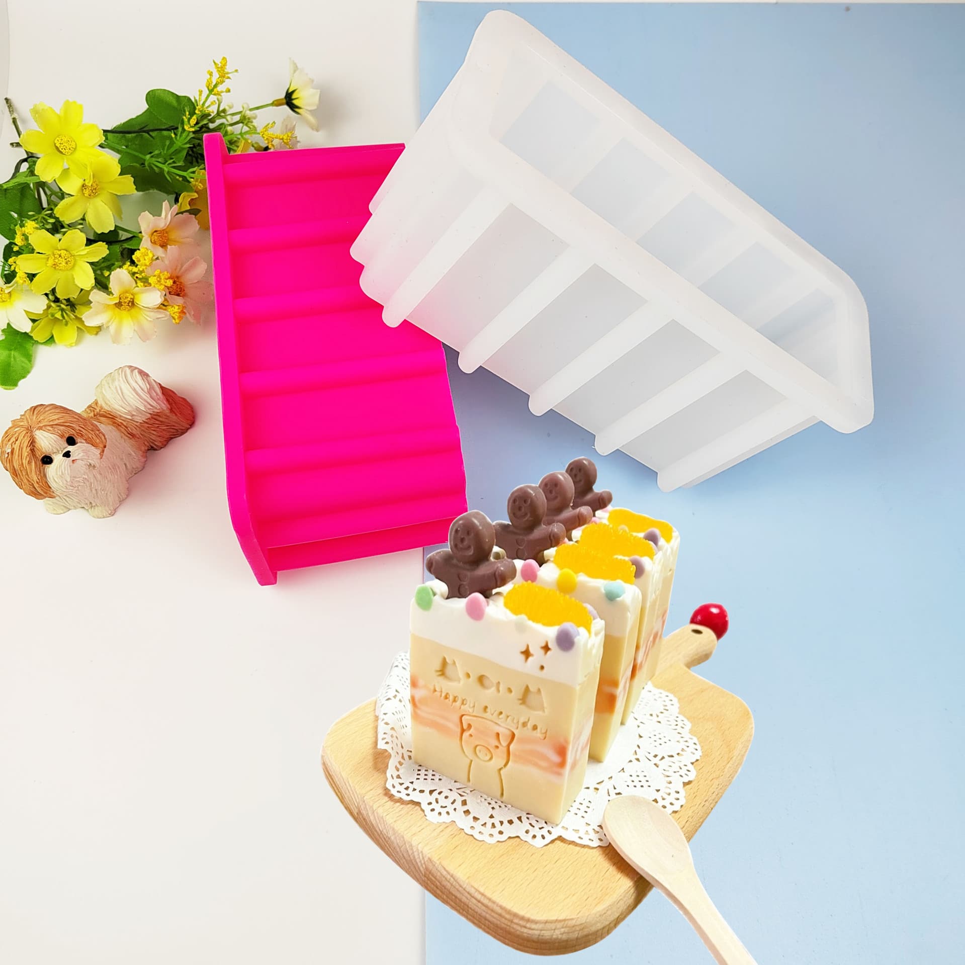 Small Rectangular Toast Silicone Mold for Soap Making, DIY Handmade Soap Mold, Soap Box