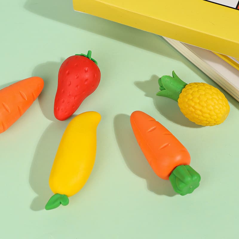 Jumbo Fruit Carrot Eraser Cute Eraser Clean No Trace Student Dust-Free Eraser Creative Stationery