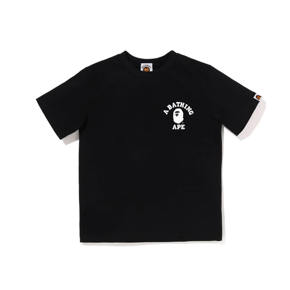230g Double Yarn Cotton Beii&Bape Trendy Brand Children's Clothing Classic Ape Head Letter Print Short-Sleeve Parent-Child T-Shirt