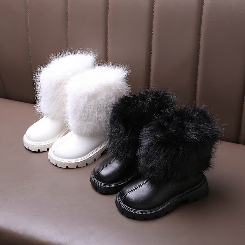 Girls' Short Boots 2025 Autumn/Winter New Children's Martin Boots British Style Princess Boots Baby Fleece-Lined Cotton Boots Kids Boots