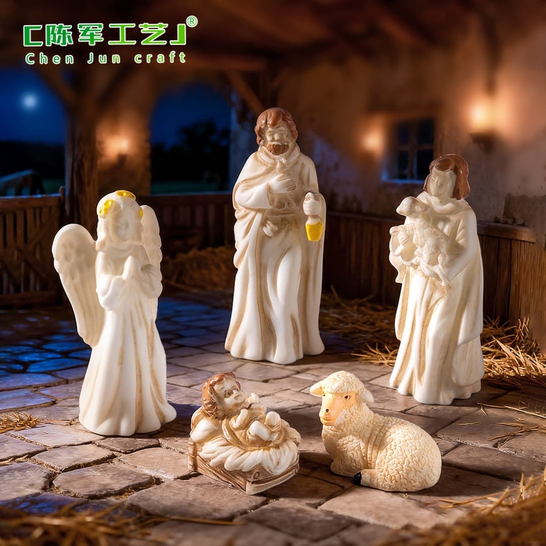 Cross-Border New Product Foreign Trade Character Dollhouse DIY Decorative Accessories Desktop Micro Landscape Resin Figurine