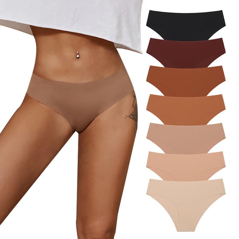 Seamless Ice Silk Girls Panties Plus Size Cotton Crotch Breathable Women's Triangle Underwear Sexy