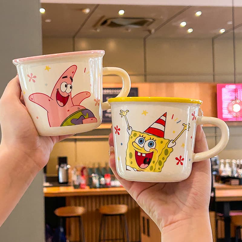 Cute SpongeBob 2025 New Ceramic Mug Kids Breakfast Cup Birthday Gift for Girls