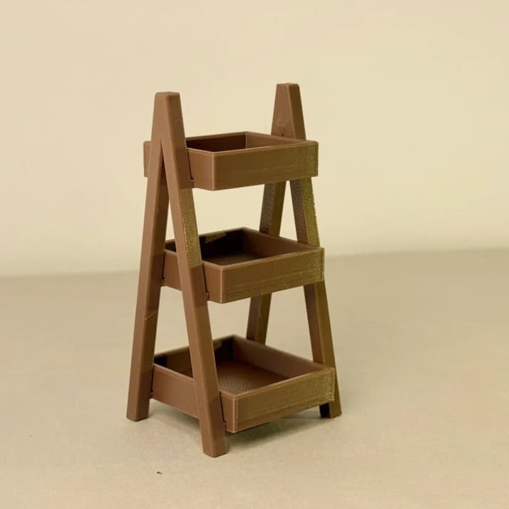 Miniature ABS Flower Stand Shelf DIY Pretend Play Dollhouse Garden Scene Toy Figurine