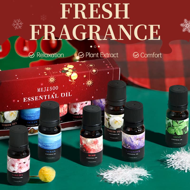 Hot-selling Cross-border Christmas Aromatherapy Essential Oil Set, Water-soluble Plant Essential Oil for Home Bedroom Diffuser