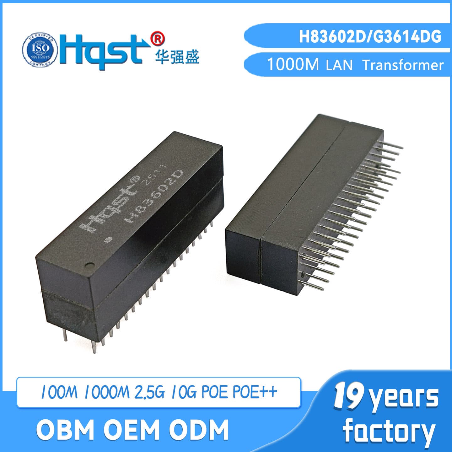 G3614DG Reverse Gigabit Dual-Port DIP36 Plug-in Network Isolation Filter Transformer H83602D Factory Direct