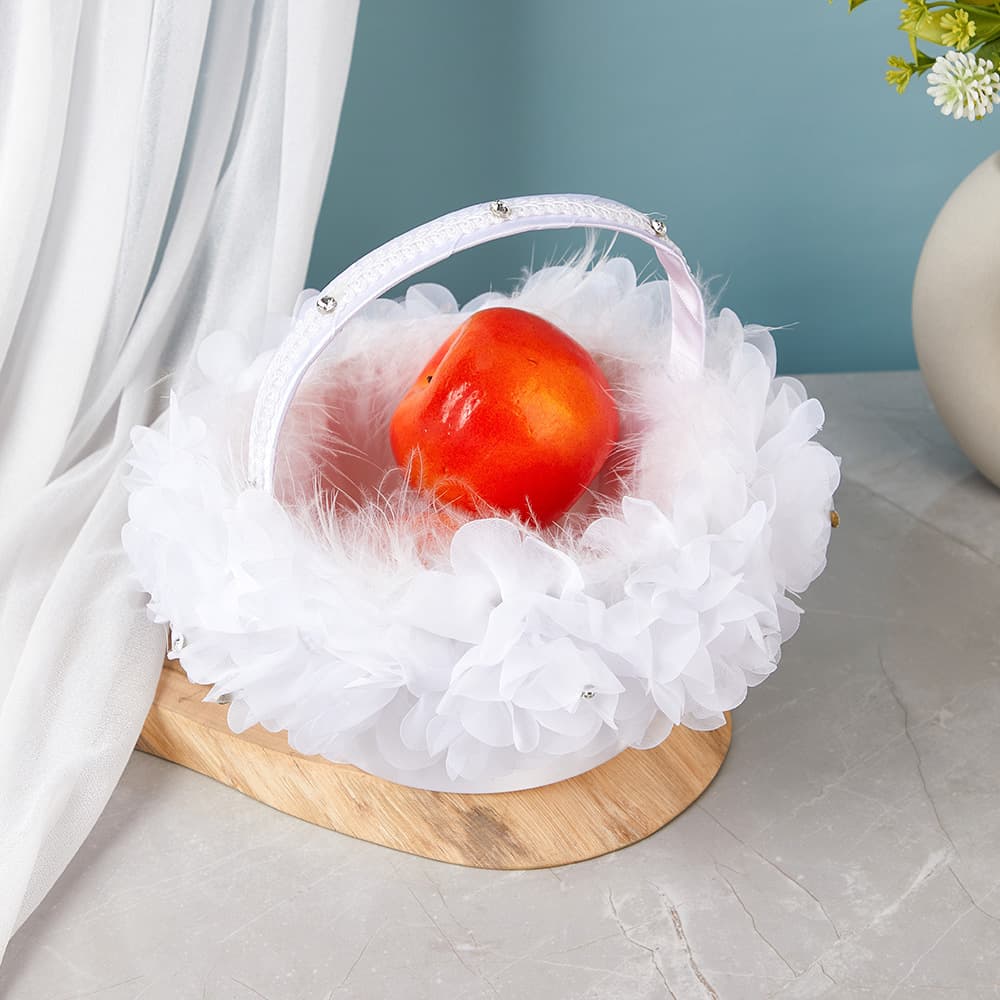 Western Wedding Flower Basket, Flower Girl Scattering Basket, Korean-Style Petal Basket, Desktop Fruit Storage Basket
