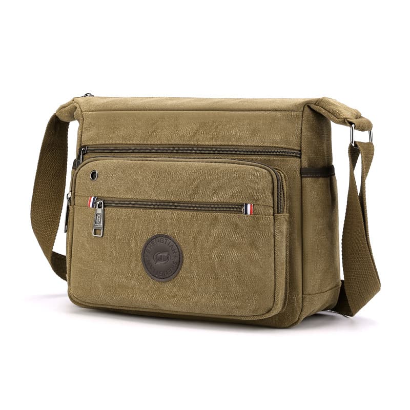 New Canvas Men's Shoulder Bag Casual Sports Crossbody Bag Large Capacity Backpack Trendy