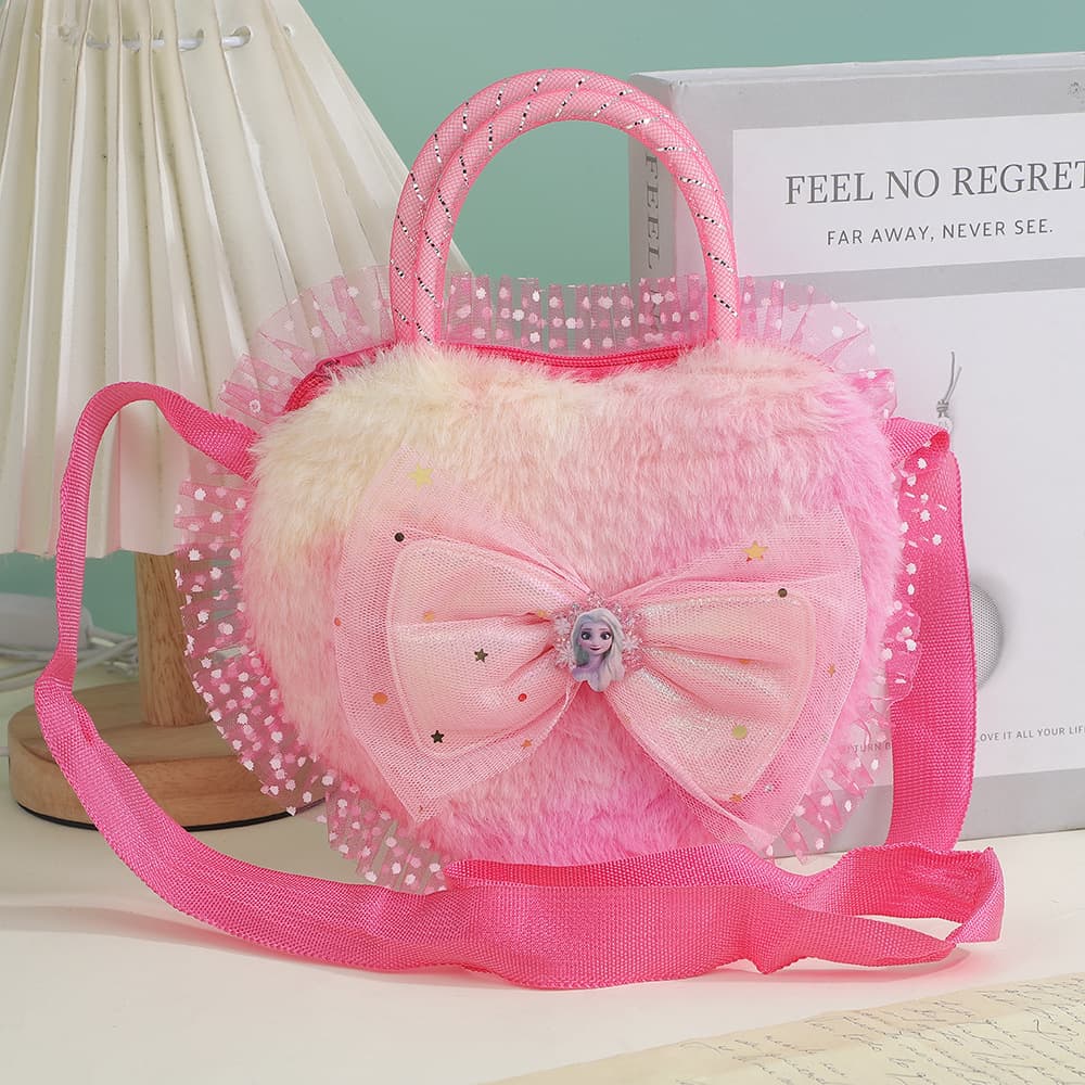 Plush shoulder bag, small crossbody bag for children, kindergarten girl's small square handbag, coin purse